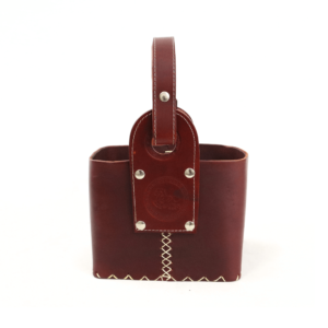 CANASTA PORTA TERMO DE CUERO